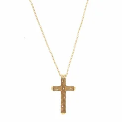 Collier Pendentif croix et diamants