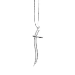Collier pendentif croix et diamants