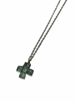 Collier Pendentif Croix Topaze