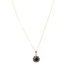 Collier pendentif en or jaune et grenats