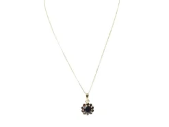 Collier pendentif en or jaune et grenats