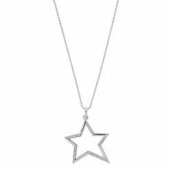 Collier pendentif Etoile diamants