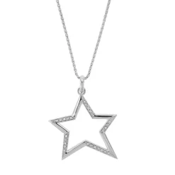 Collier pendentif Etoile diamants
