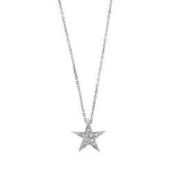 Collier pendentif Etoile diamants