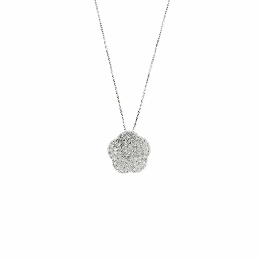 Collier pendentif fleur Diamants