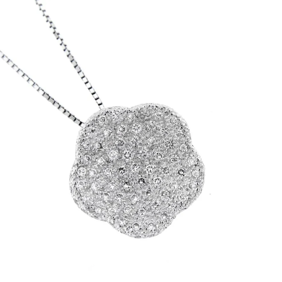 Collier pendentif fleur Diamants