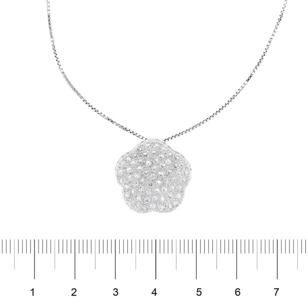 Collier pendentif fleur Diamants