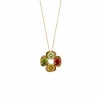 Collier pendentif multicolore