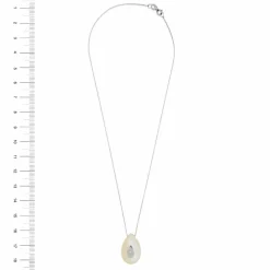 Collier pendentif nacre et diamant