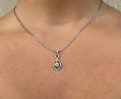 COLLIER PENDENTIF OR & DIAMANTS