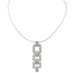 Collier Pendentif Or blanc Diamant