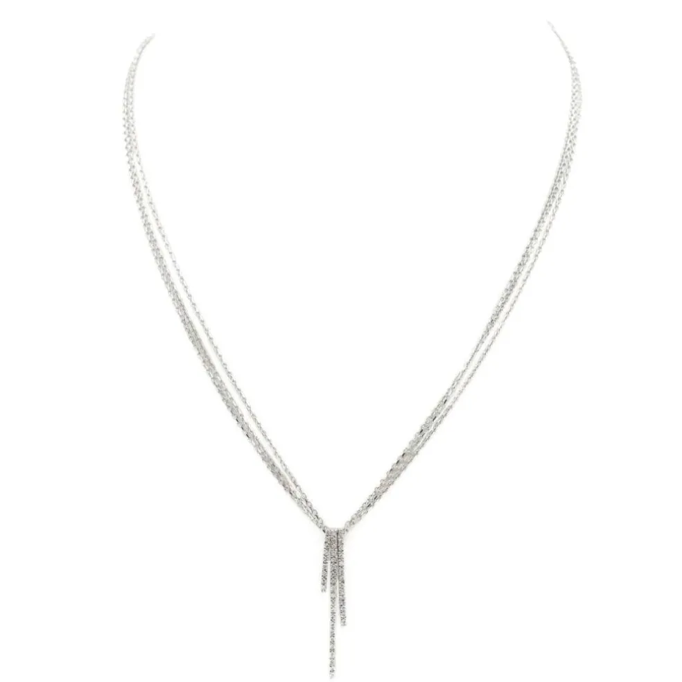 Collier Pendentif Or blanc Diamant