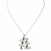 Collier Pendentif Or blanc Saphir