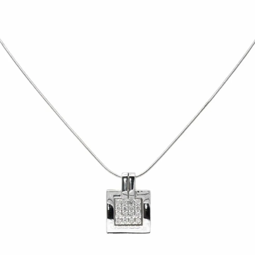 Collier Pendentif Or blanc Diamant