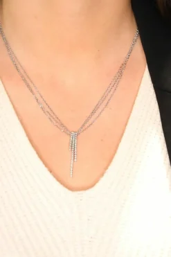 Collier Pendentif Or blanc Diamant