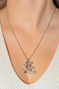 Collier Pendentif Or blanc Saphir