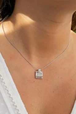Collier Pendentif Or blanc Diamant