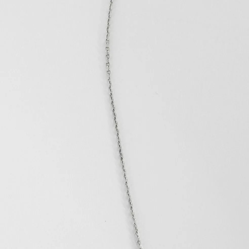 Collier pendentif or blanc et diamant