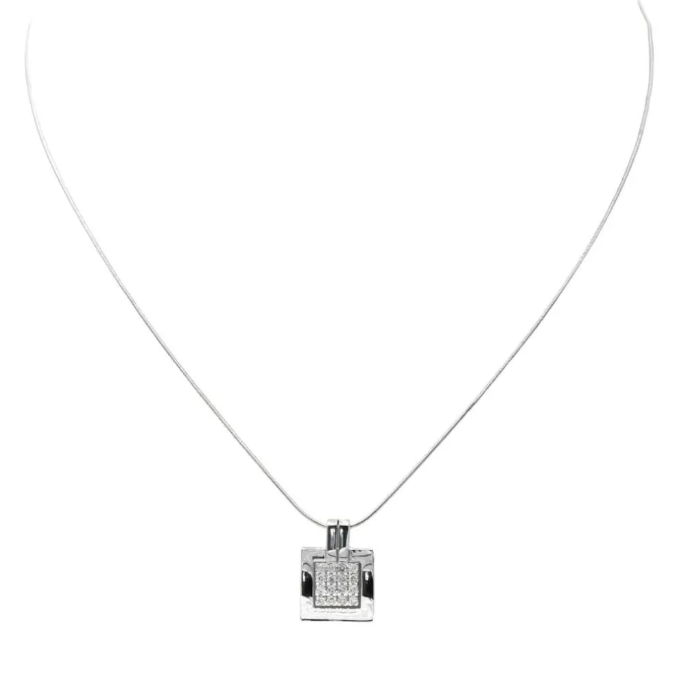 Collier Pendentif Or blanc Diamant