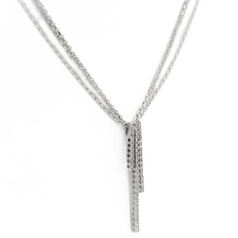 Collier Pendentif Or blanc Diamant