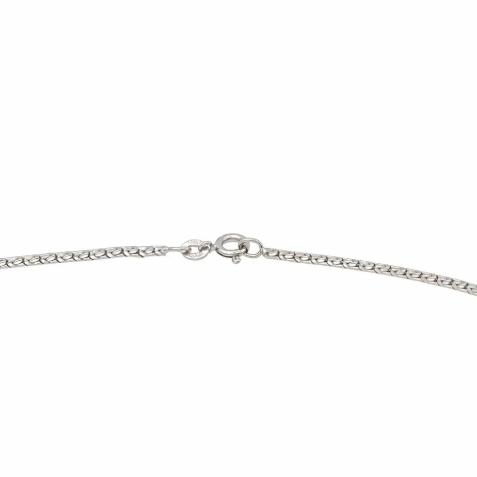 Collier Pendentif Or blanc Saphir