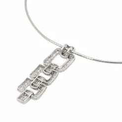 Collier Pendentif Or blanc Diamant