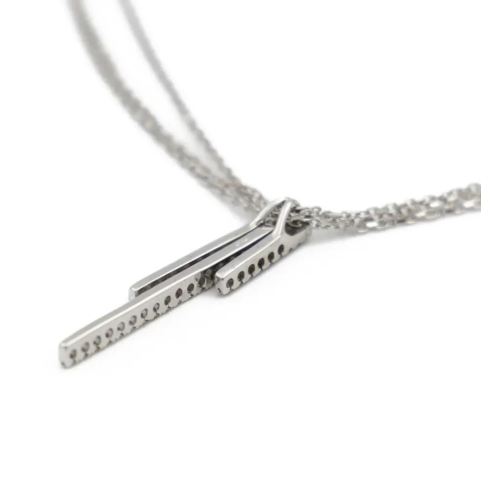 Collier Pendentif Or blanc Diamant