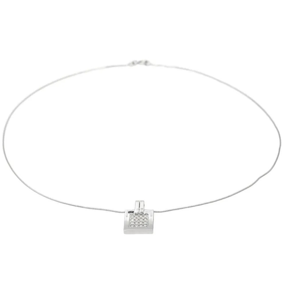 Collier Pendentif Or blanc Diamant