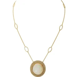 Collier Pendentif Or jaune Opale