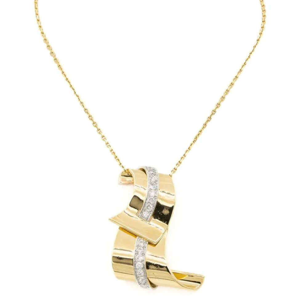 Collier Pendentif Or jaune Diamant