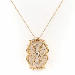 Collier Pendentif Or jaune Diamant