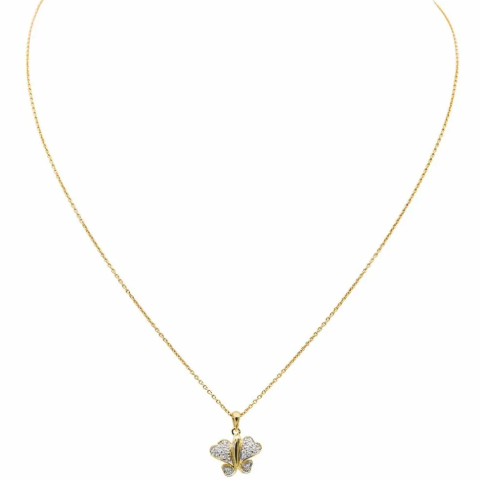 Collier Pendentif Or jaune Diamant