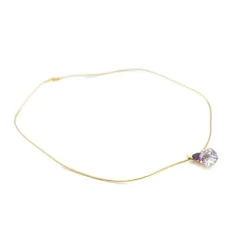 Collier Pendentif Or jaune Améthyste