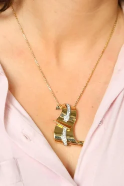 Collier Pendentif Or jaune Diamant