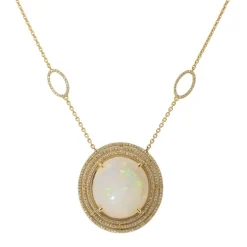 Collier Pendentif Or jaune Opale