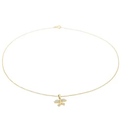 Collier Pendentif Or jaune Diamant