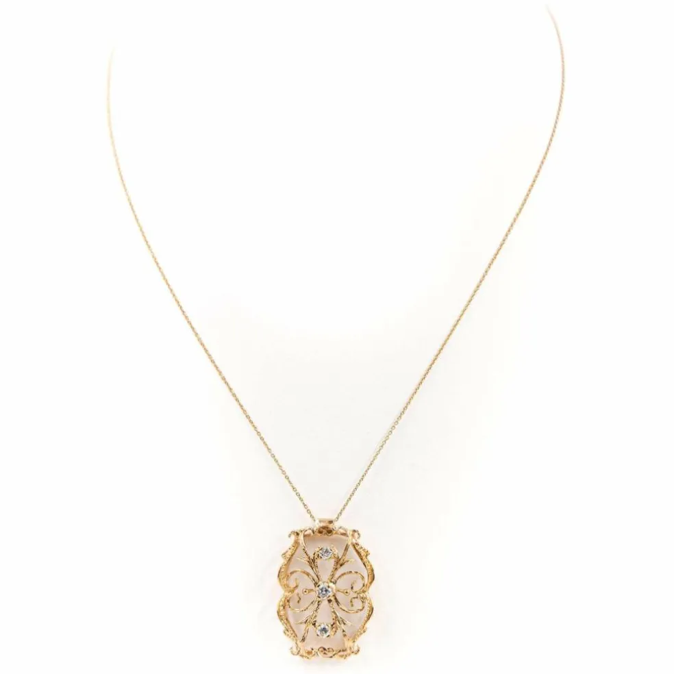 Collier Pendentif Or jaune Diamant