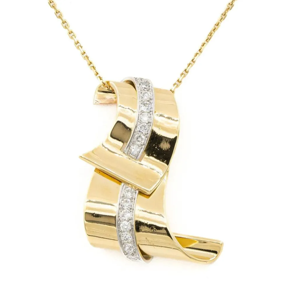 Collier Pendentif Or jaune Diamant