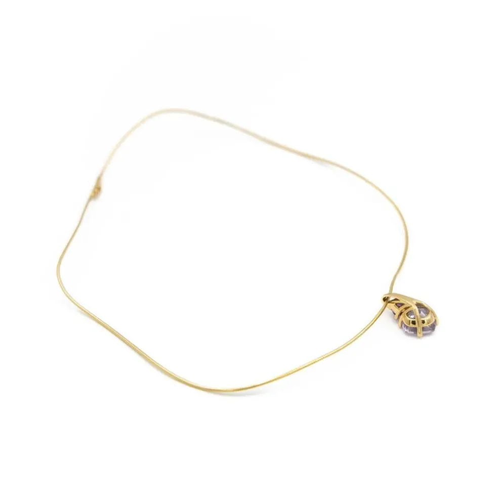Collier Pendentif Or jaune Améthyste