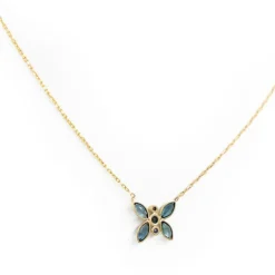 Collier Pendentif Or jaune Saphir