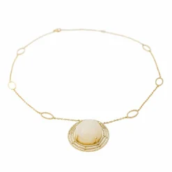 Collier Pendentif Or jaune Opale