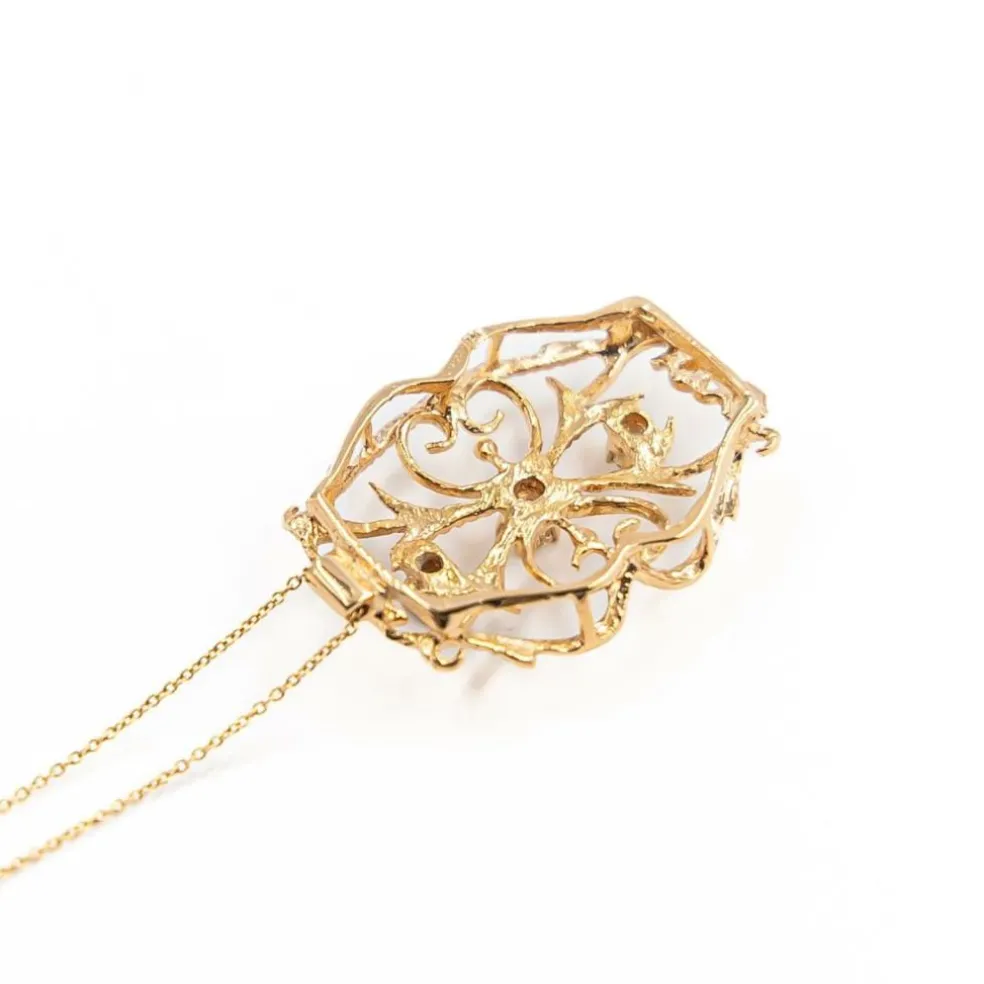 Collier Pendentif Or jaune Diamant