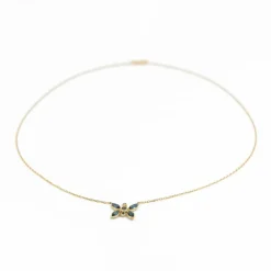 Collier Pendentif Or jaune Saphir