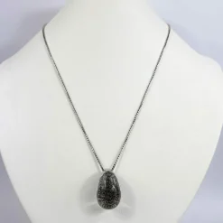 Collier Pendentif Pavage Diamants Or blanc