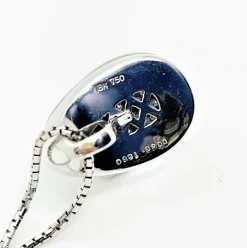 Collier Pendentif Pavage Diamants Or blanc