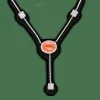 Collier pendentif spessartite diamants