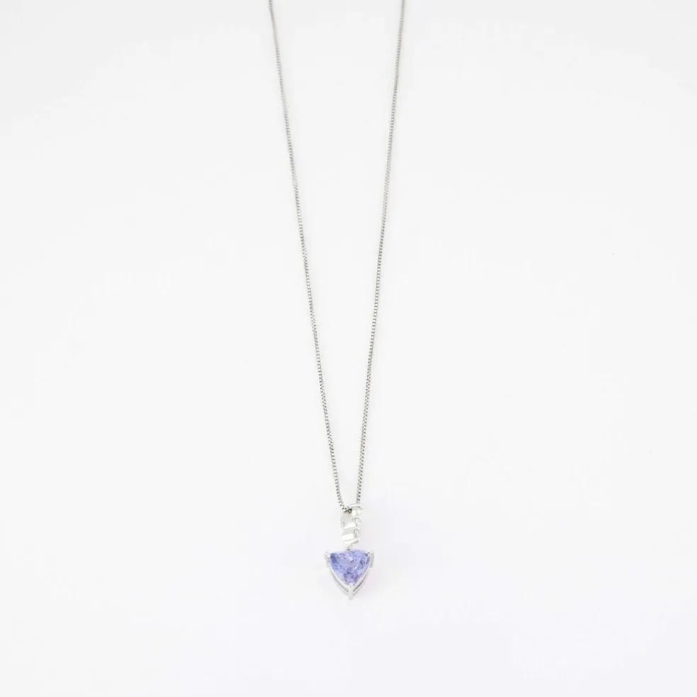 Collier Pendentif Tanzanite Diamants