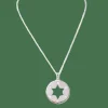 Collier pendentif étoile de David en or blanc et diamants
