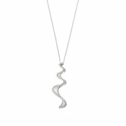 Collier pendentif Vague diamants