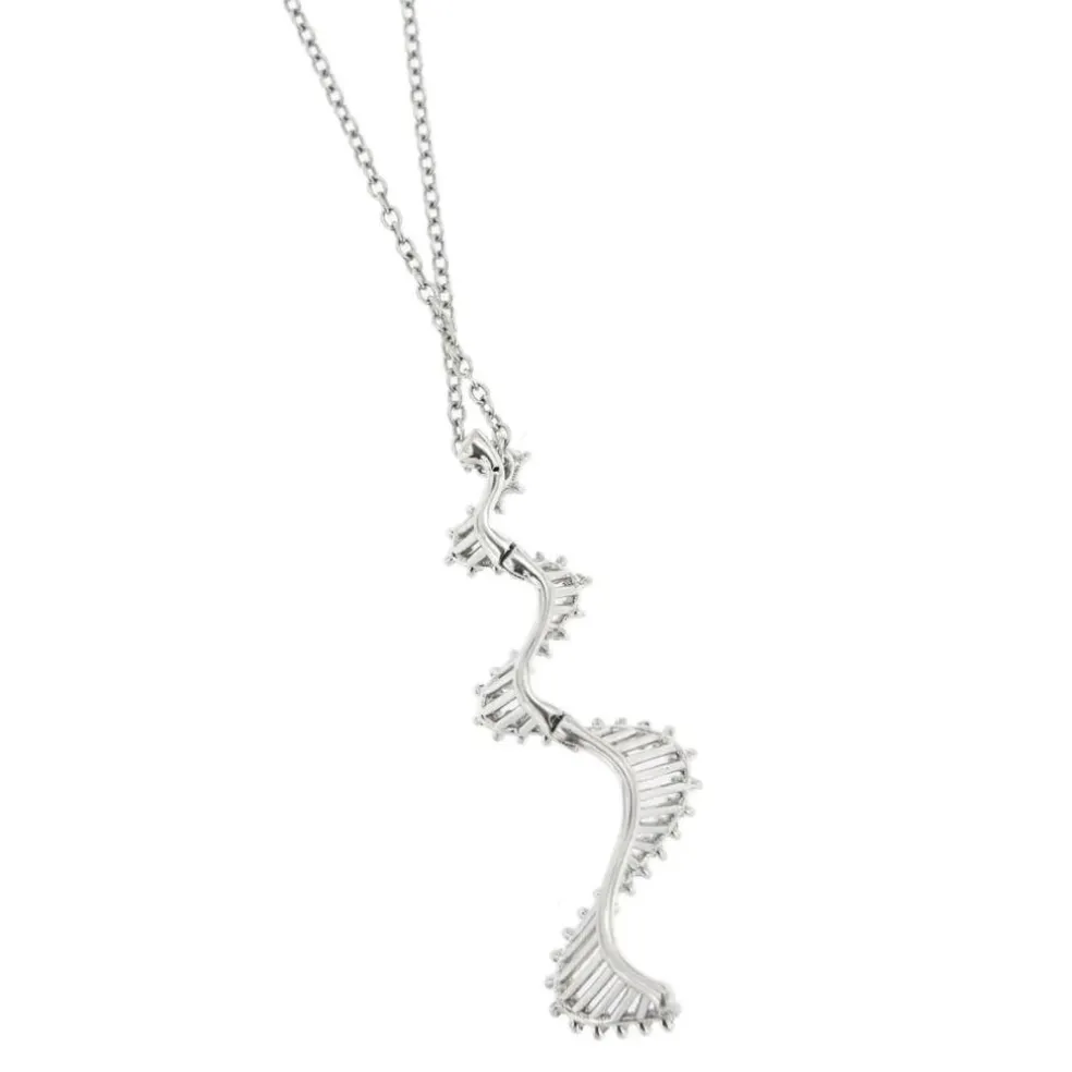 Collier pendentif Vague diamants